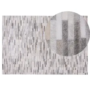 Cowhide Area Rug 140 x 200 cm Grey AHILLI