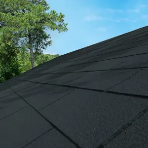 18Pcs Black Tab Asphalt Shingles Bitumen Roof Tiles Covering 2.61sqm