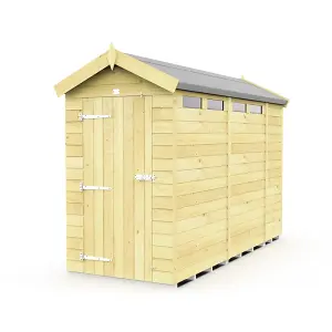 4 x 10 Feet Apex Security Shed - Single Door - Wood - L302 x W118 x H217 cm