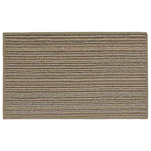 JVL Arona Machine Washable Latex Backed Doormat, 50x80cm, Beige