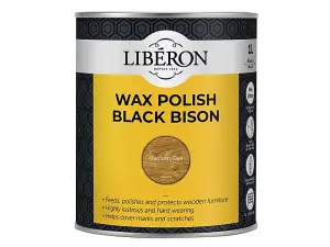 Liberon Black Bison Wax Paste for Medium Oak - 1kg Premium Wood Care Solution