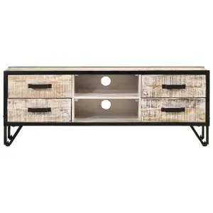 Berkfield TV Cabinet 110x30x41 cm Solid Acacia Wood