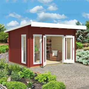 Lasita Bingham 3 Pent Summer House - 4m x 3.1m - 70mm Premium Wall Logs Double Glazed