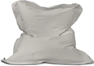 rucomfy Outdoor Water Resistant Giant Squashy Squarbie Beanbag - Platinum