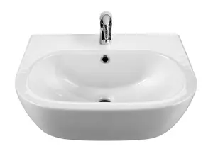 Cooke & Lewis Helena White Semi-recessed Basin (W)55cm