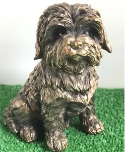 Shih Tzu figurine from the Leonardo Reflections Bronzed range, gift boxed.