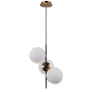 Luminosa Stelia Modern 3 Light Globe Pendant Ceiling Light, E14