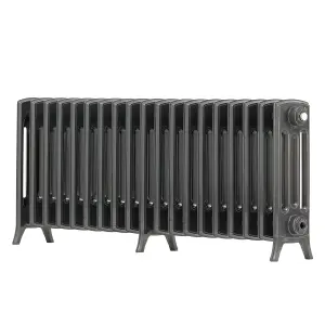 Arroll Edwardian Cast aluminium Anthracite Grey 19 Column Radiator, (W)1142mm x (H)450mm