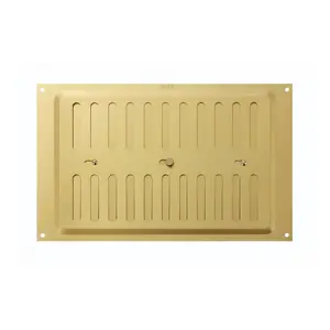 MAP Aluminium Adjustable Air Vent 9" x 6", Double Brick Hit & Miss Grille Cover (229mm x 152mm), Gold