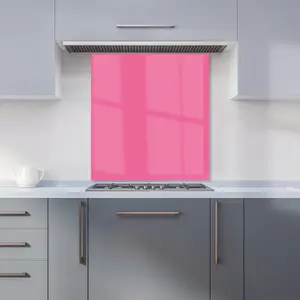 Hot Pink Premium Glass Kitchen Splashback W900mm x H750mm