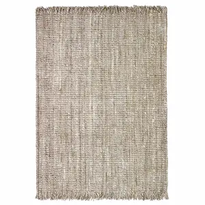 Melrose Lagos Grey Comfortable Low Pile Anti Slip Area Rug 160/230cm