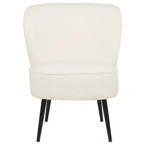 Beliani Modern Armchair VOSS Boucle White