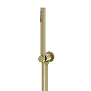 Emilia Brushed Gold Round Single Function Shower Handset with Holder