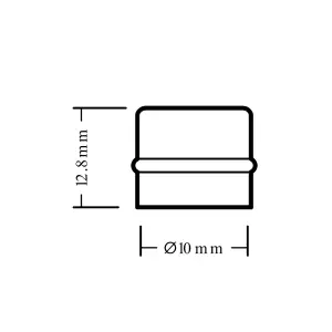 Copper Solder ring Stop end (Dia)10mm, Pack of 2