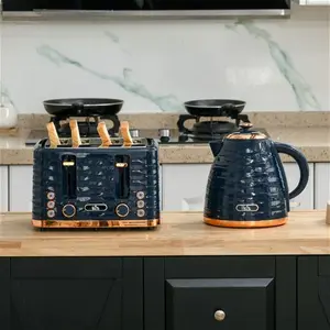 Kettle And Toaster Set HOMCOM Finish: Navy