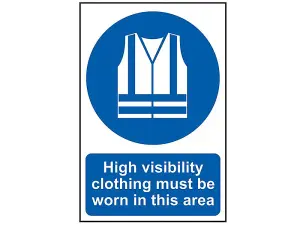 High Visibility Jacket Required Safety Sign - Durable PVC 200 x 300mm