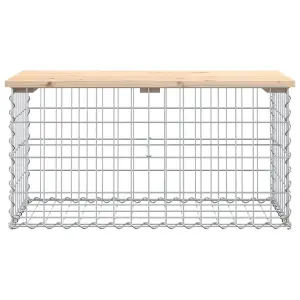 Berkfield Garden Bench Gabion Design 83x44x42 cm Solid Wood Pine