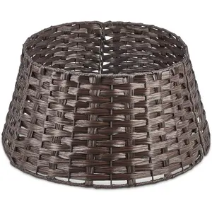 Christie Rattan Tree Skirt Dark Brown