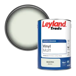 Leyland Trade Vinyl Matt Walls & Ceilings Emulsion Paint Mental Note (PPG1120-1) 5L