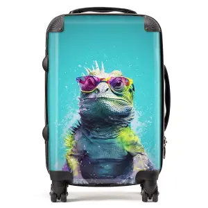 Inquisitive Splashart Iguana Suitcase - Cabin