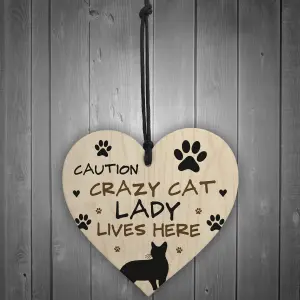 Cat Sign CRAZY CAT LADY Gift For Women Cat Gift Funny Cat Sign For Cat Lover