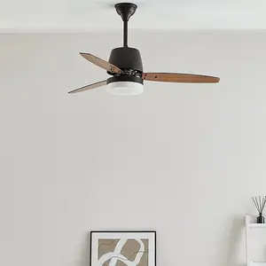 Bostick 74cm Ceiling Fan with Light Kit Dark Wood