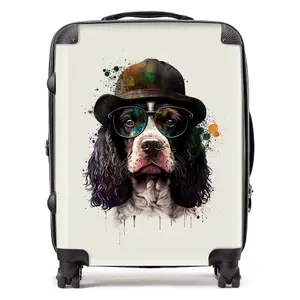 Springer Spaniel Dog Splashart Suitcase - Large