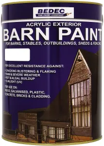 Bedec Barn Paint Satin French Grey - 5L