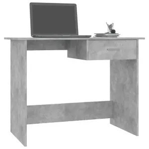 Berkfield Desk Concrete Grey 100x50x76 cm Engineered Wood