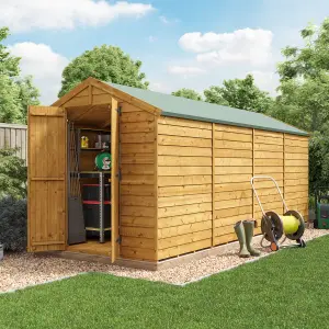 BillyOh Keeper Overlap Apex Wooden Shed - 16x6 - Windowless