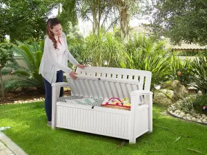 Keter Patio Garden Storage Bench White