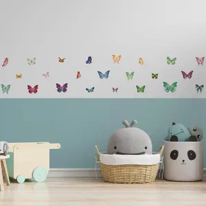 Walplus Butterflies Kids Sticker PVC Multicoloured