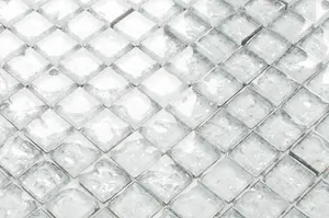 Glass mosaic on mesh for bathroom or kitchen 300mm x 300mm - Cloud