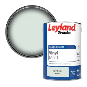 Leyland Trade Vinyl Matt Walls & Ceilings Emulsion Paint April Breeze (PPG1133-1) 5L