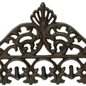 Woodside 5 Hooks Cast Iron Coat Rack