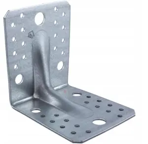 Pack of 4 Heavy Duty Galvanised Reinforced Angle Brackets 105x105x90mm