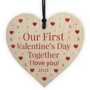 Our First Valentines Day Together 2021 Gift For Boyfriend Girlfriend Keepsake