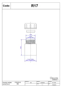 McAlpine R17 1.5" x 19/23mm Reducer in ABS