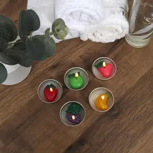 Tea Light Candle Set of 10 Fruit Themed Tea Lights by Laeto Ageless Aromatherapy - FREE DELIVERY INCLUDED