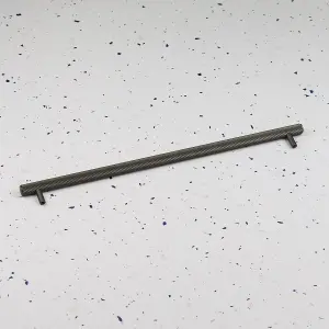 320mm Dark Grey Cabinet Pull Textured Anthracite Grooved Kitchen Cupboard Door Drawer Pull Bathroom Bedroom Furniture Replacement