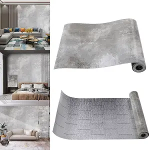 Grey Marble Wallpaper Self Adhesive Contact Paper for Countertop Kitchen Cabinets Bathroom 3M