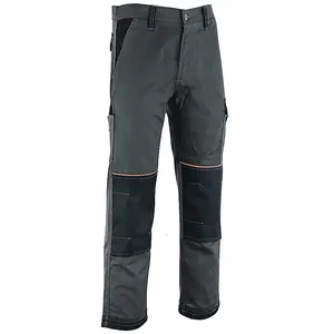 MS9 Mens Cargo Combat Work Working Trouser Trousers Pants Jeans with Multifuncational Pockets, Grey - 32W/32L