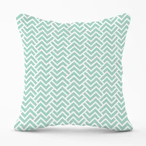 Green Geometric Pattern Cushions 45cm x 45cm