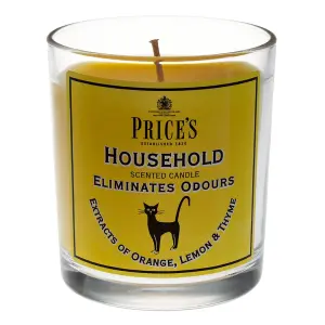 Price's Household Pet Jar Scented Candle Orange Lemon & Thyme