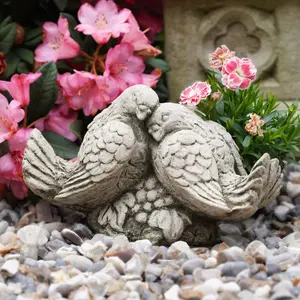 Love Doves Stone Statue British Bird Dove Outdoor Garden Ornament British Made Sculpture