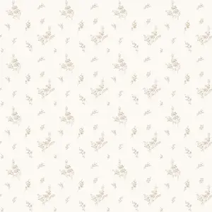 Galerie Miniatures 2 White Cream Small Floral Sprig Smooth Wallpaper