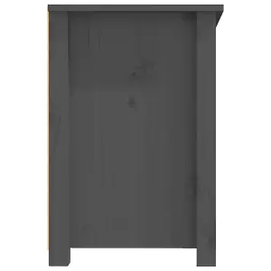 Berkfield TV Cabinet Grey 114x35x52 cm Solid Wood Pine