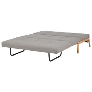 Beliani Retro Sofa Bed EDLAND Light Grey