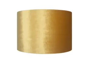 35cm Yellow Mustard Velvet Cylinder Table Lampshade