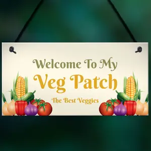 Red Ocean Novelty Vegetable Patch Sign Garden Sign Allotment Garden Shed Greenhouse Signs